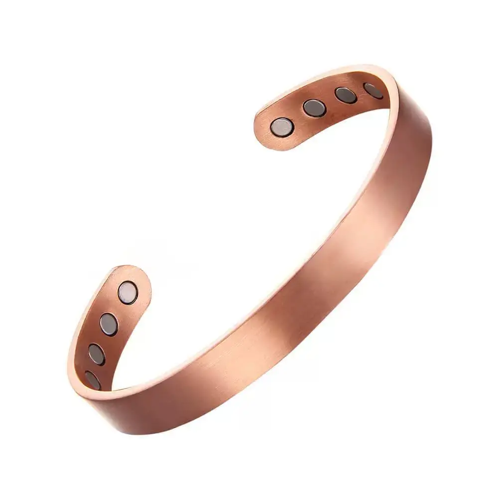 Red Copper Magnet Open Bracelet