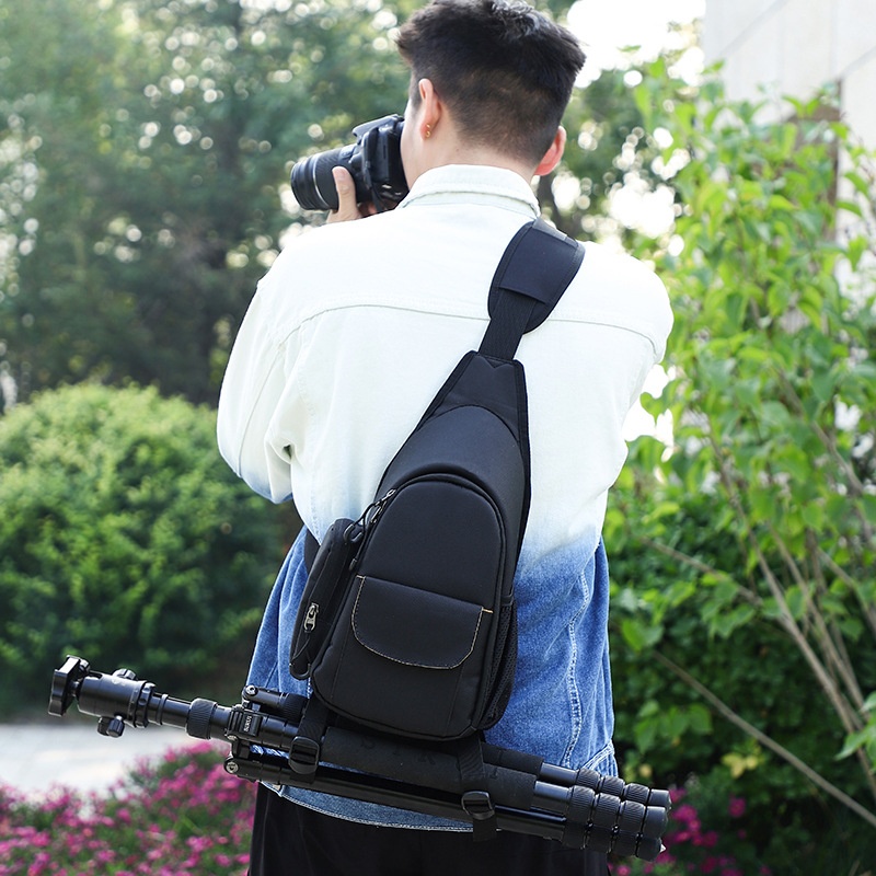 Portable Solid-color Cotton Camera Bag For DSLR Photography