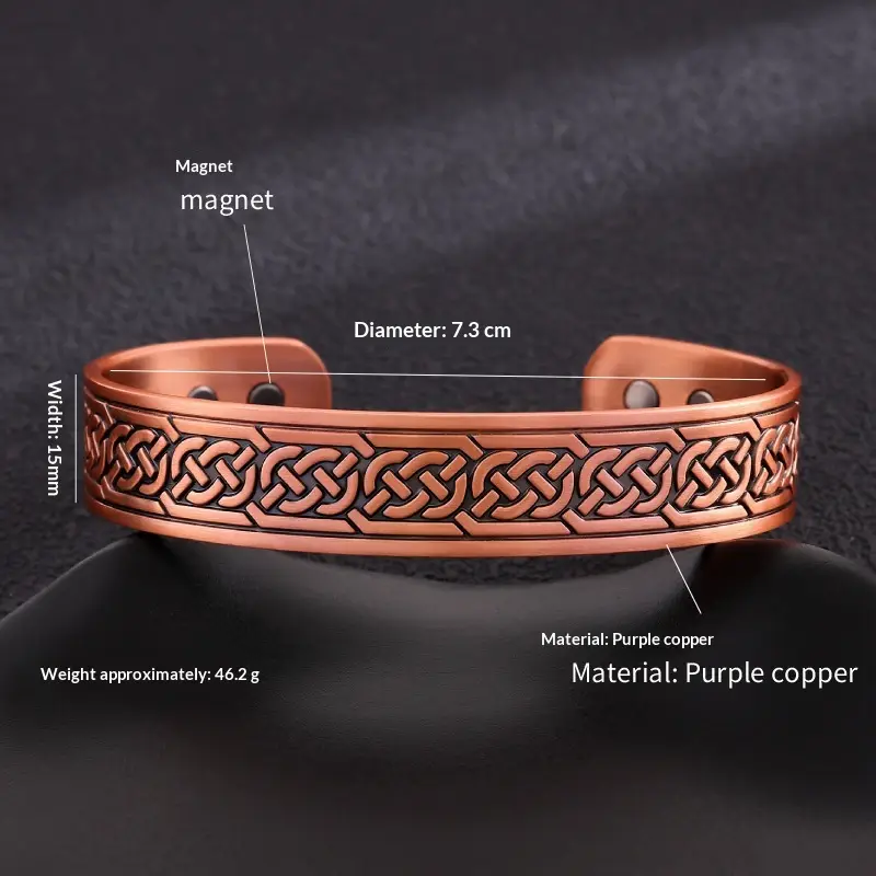 Red Copper Magnetic Stone Bracelet