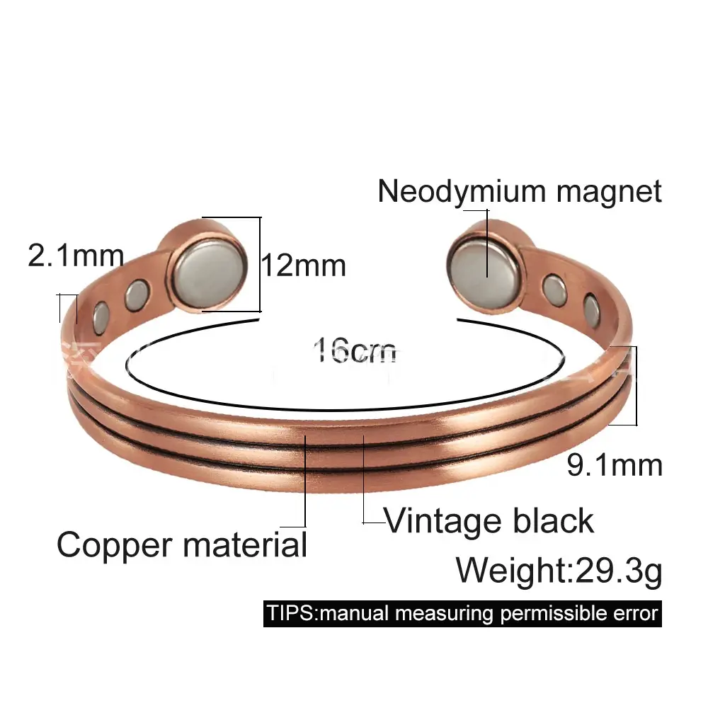 Magnetic Open-ended Adjustable Bracelet