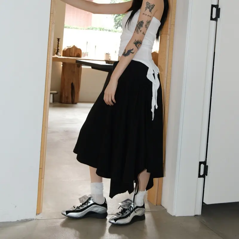 Spring Summer New Arrival Genuine Leather Platform Lace-up Casual Shoes With A Flap Design