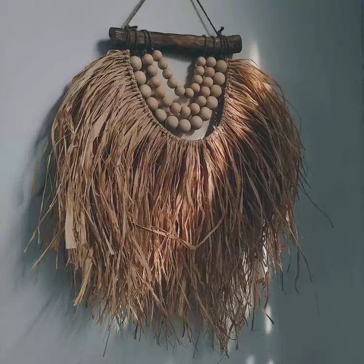 Handwoven Straw Wall Hanging, picture 4 of 5