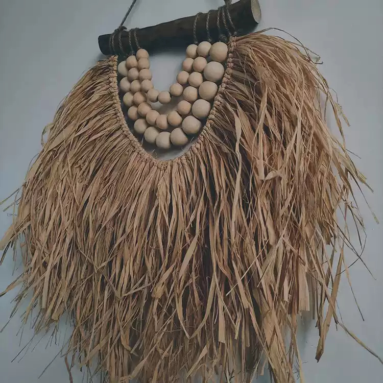 Handwoven Straw Wall Hanging, picture 2 of 5