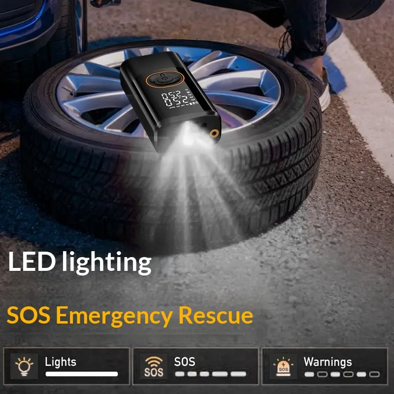 Wireless Car Air Pump, Electric, Smart, And Portable