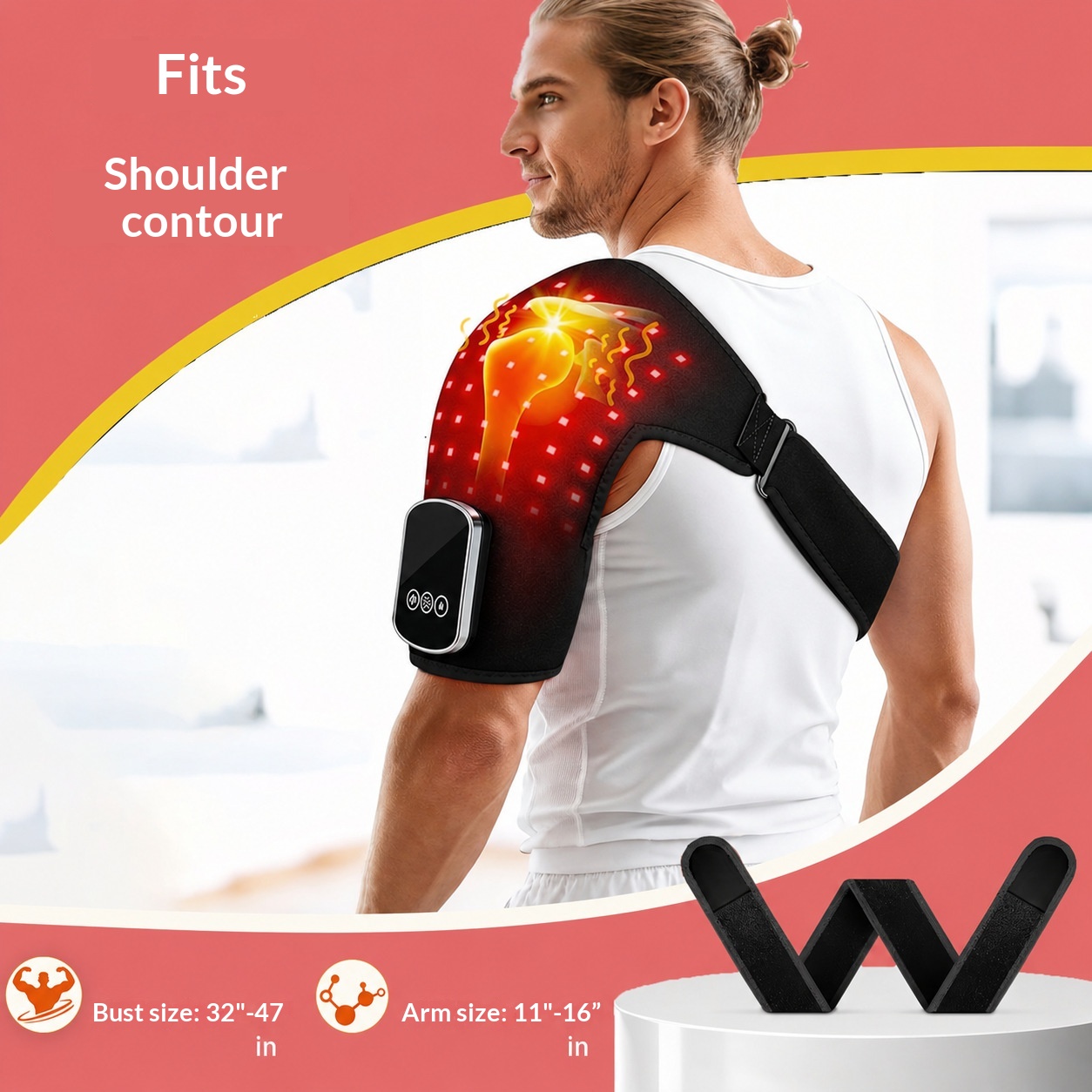 Wireless And Convenient Shoulder Heating Massager