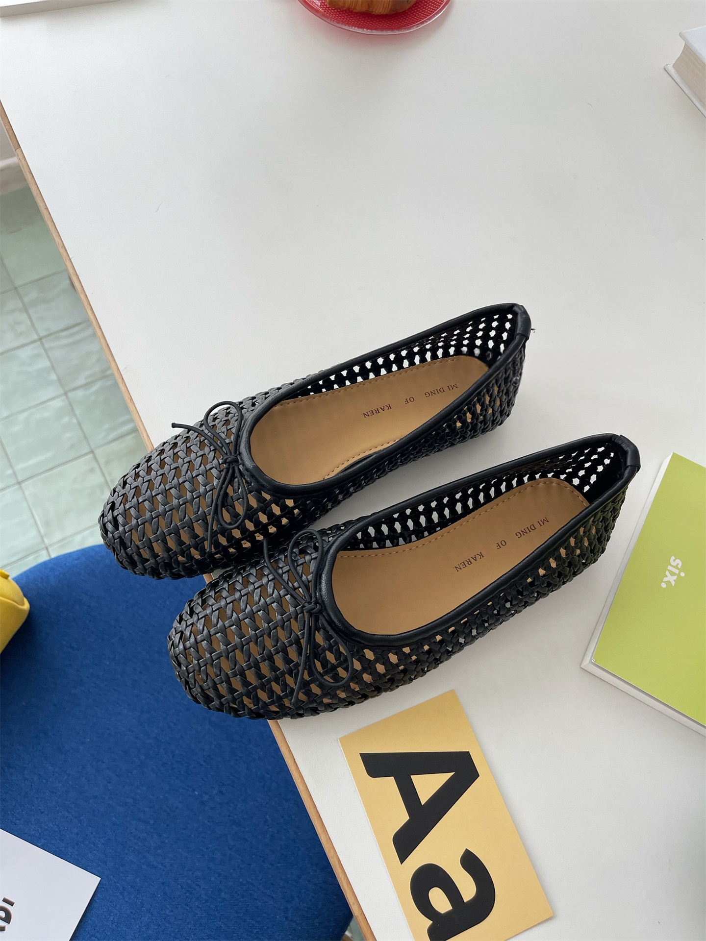 Breathable Woven Hollow-out Flat Shoes For Women