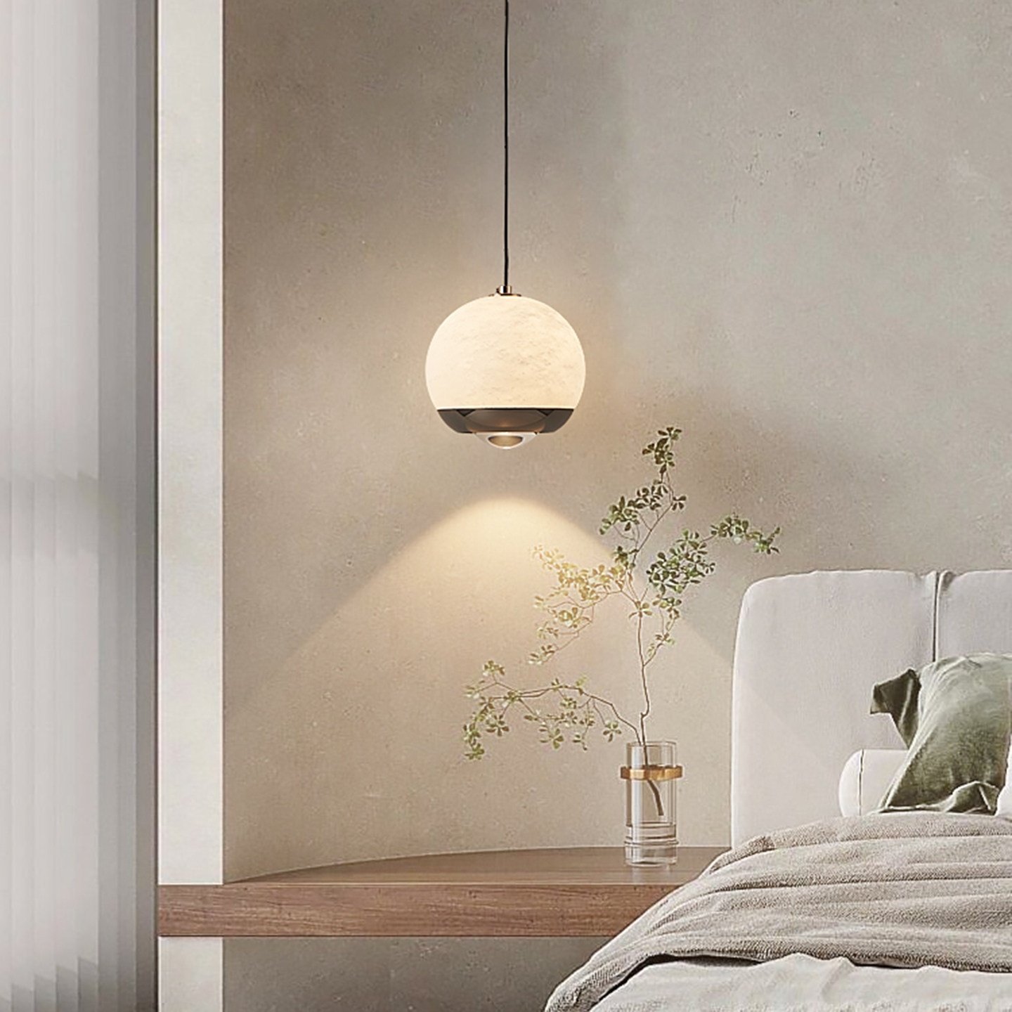 Adjustable Chandelier Small Bedside Pendant Lamp For The Bedroom