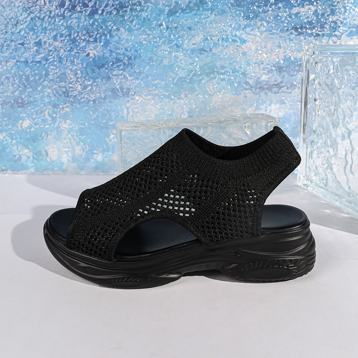 Casual Thick-soled Peep-toe Beach Sandals