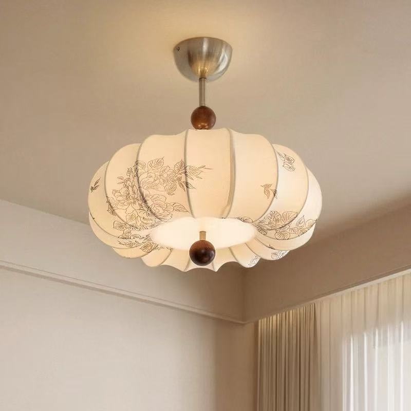 Vintage Style Bedroom Ceiling Light Mid Century Inspired Creative Pumpkin Shaped Fixture