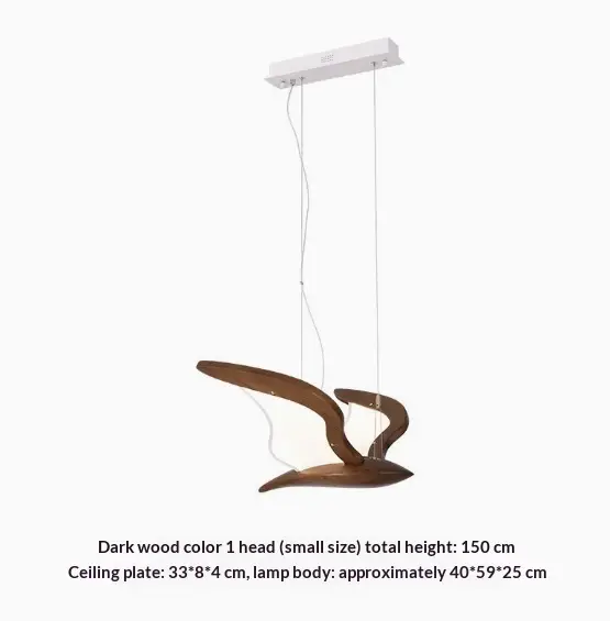 Solid Wood Chandelier Creative Design White Ash Lighting Fixture
