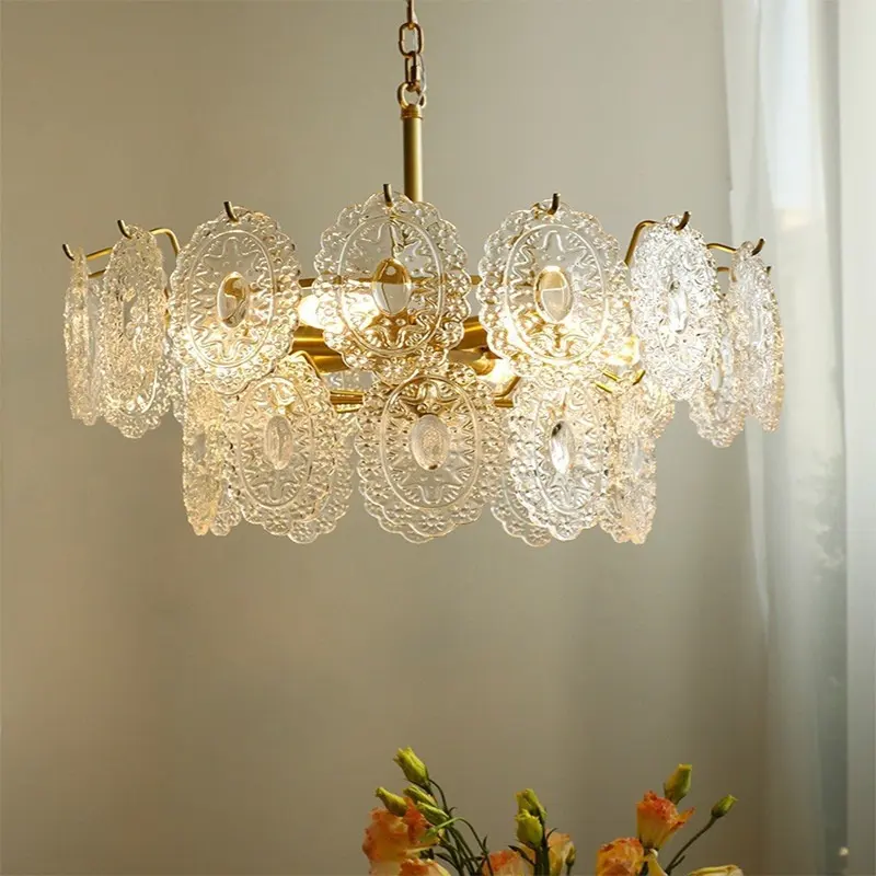 Affordable Luxury Glass Chandelier Metal And Flush-mount