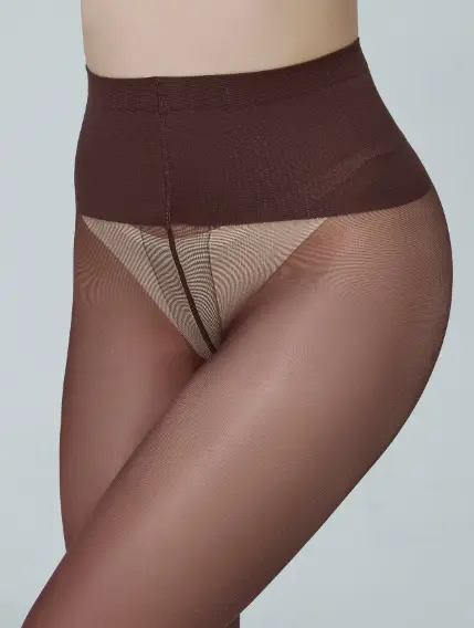 Manzi Shaping Low-Waist Tummy-Control Butt-Lifting Black Pantyhose