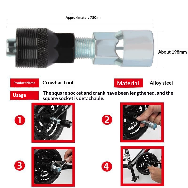 Bicycle Freewheel And Bottom Bracket Removal Wrench Repair Tool Set — foto 7