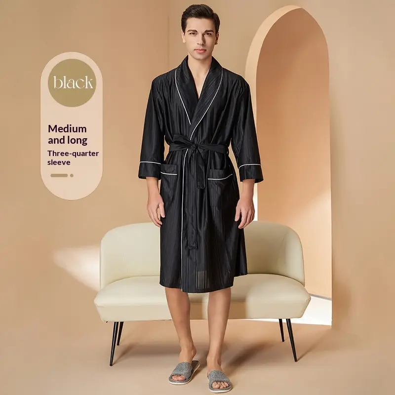 Absorbent Night Robe Mens Thin-Style Couples Bathrobe
