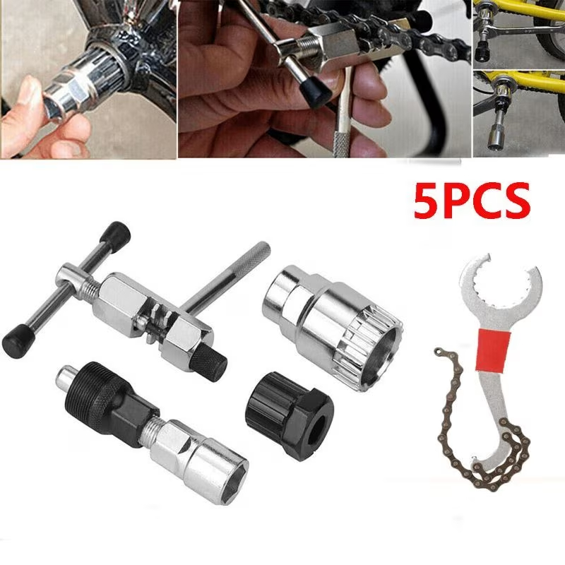 Bicycle Freewheel And Bottom Bracket Removal Wrench Repair Tool Set — foto 4