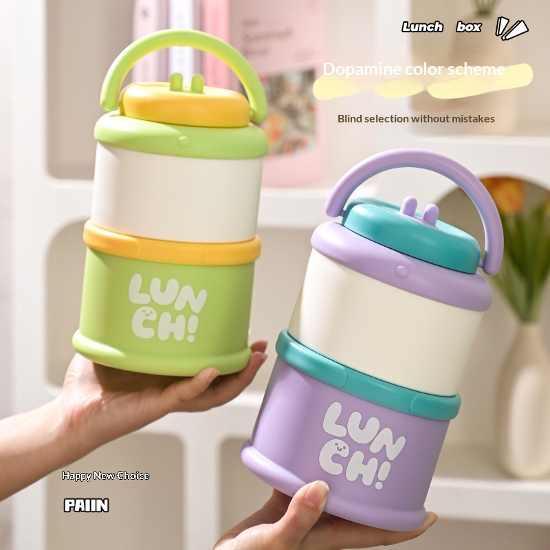 Portable Double-Layer 304 Stainless Steel Thermal Lunch Box