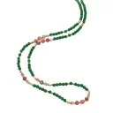 New Chinese-style Green Chalcedony Long Necklace For Women view 2