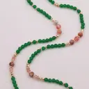 New Chinese-style Green Chalcedony Long Necklace For Women view 3
