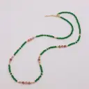 New Chinese-style Green Chalcedony Long Necklace For Women view 1