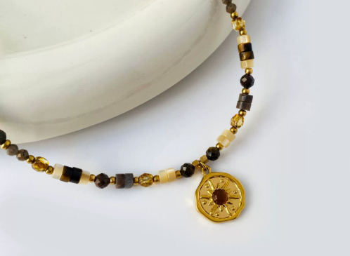 Natural Stone Bead Necklace