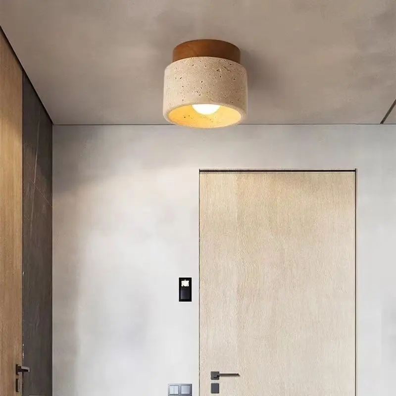 Japanese Style Trendy Yellow Cave Ceiling Light