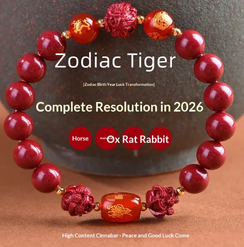 Cinnabar Triple-Combination And Six-Compatibility Bracelet