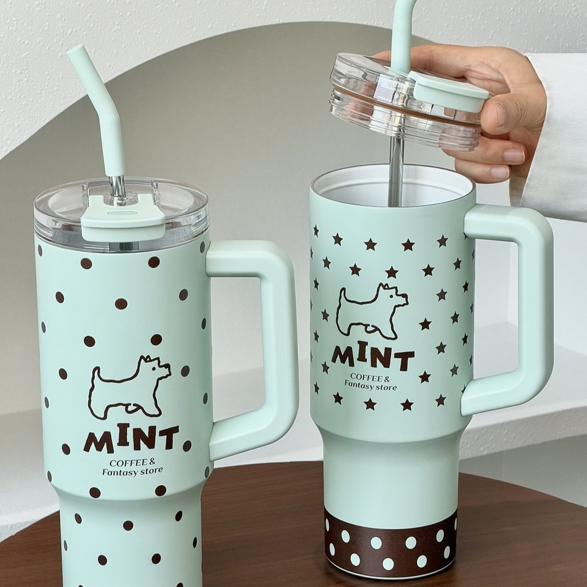Ceramic-lined Insulated Straw Cup