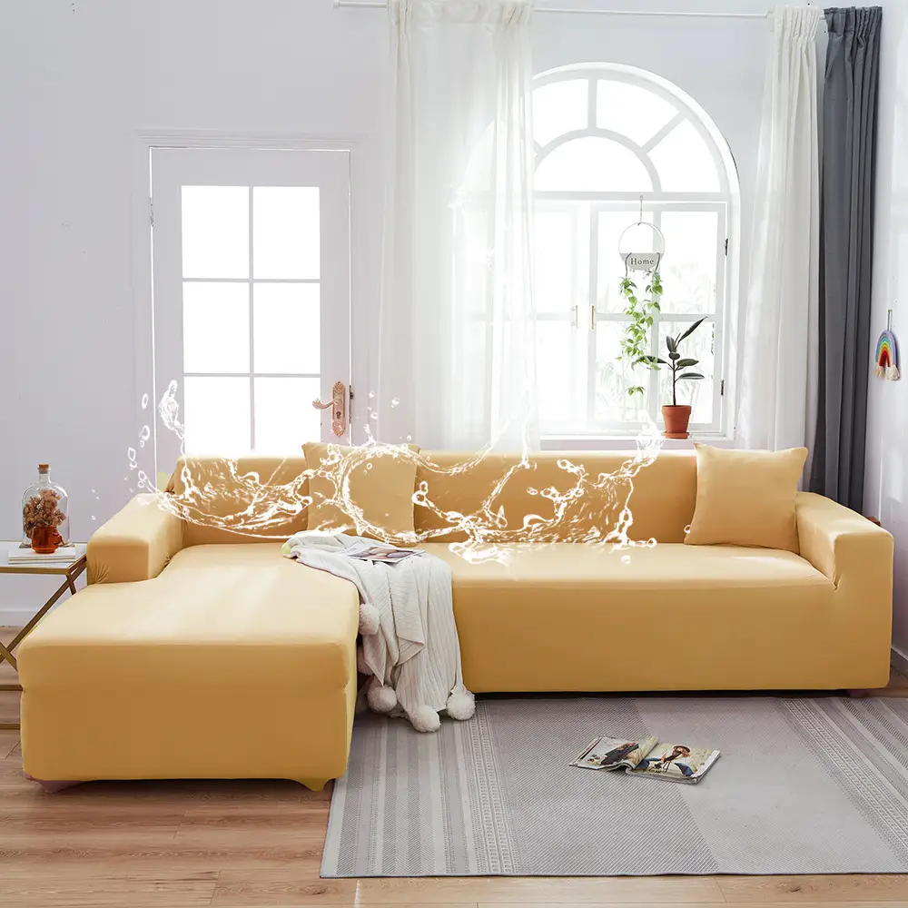 Fabric And Milk Silk Sofa Cover Set
