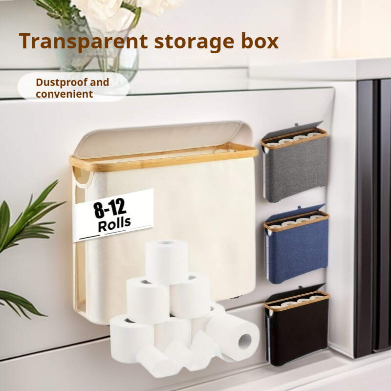 Transparent Bathroom Storage Box For Household Paper And Sundries