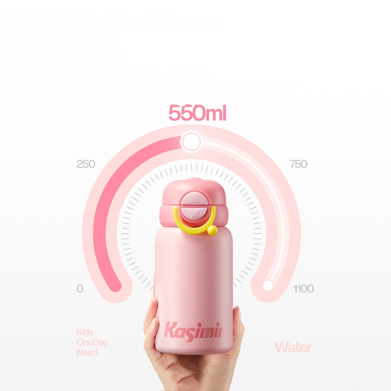 Student School Water Bottle Straw Cup Portable Kettle