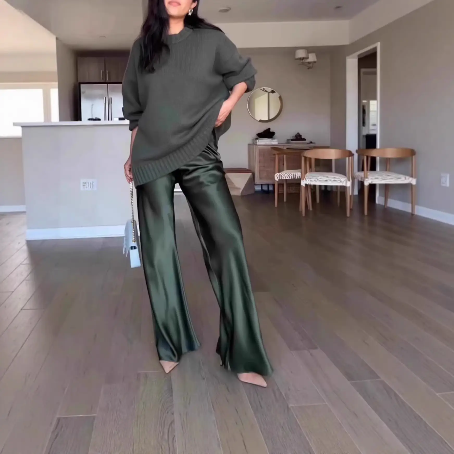 High-grade Sense Of Drooping Bell-bottoms