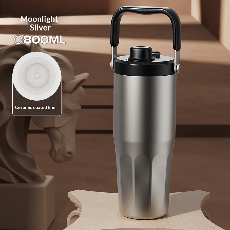 Large-capacity Stainless Steel With Straw For Car Use 10