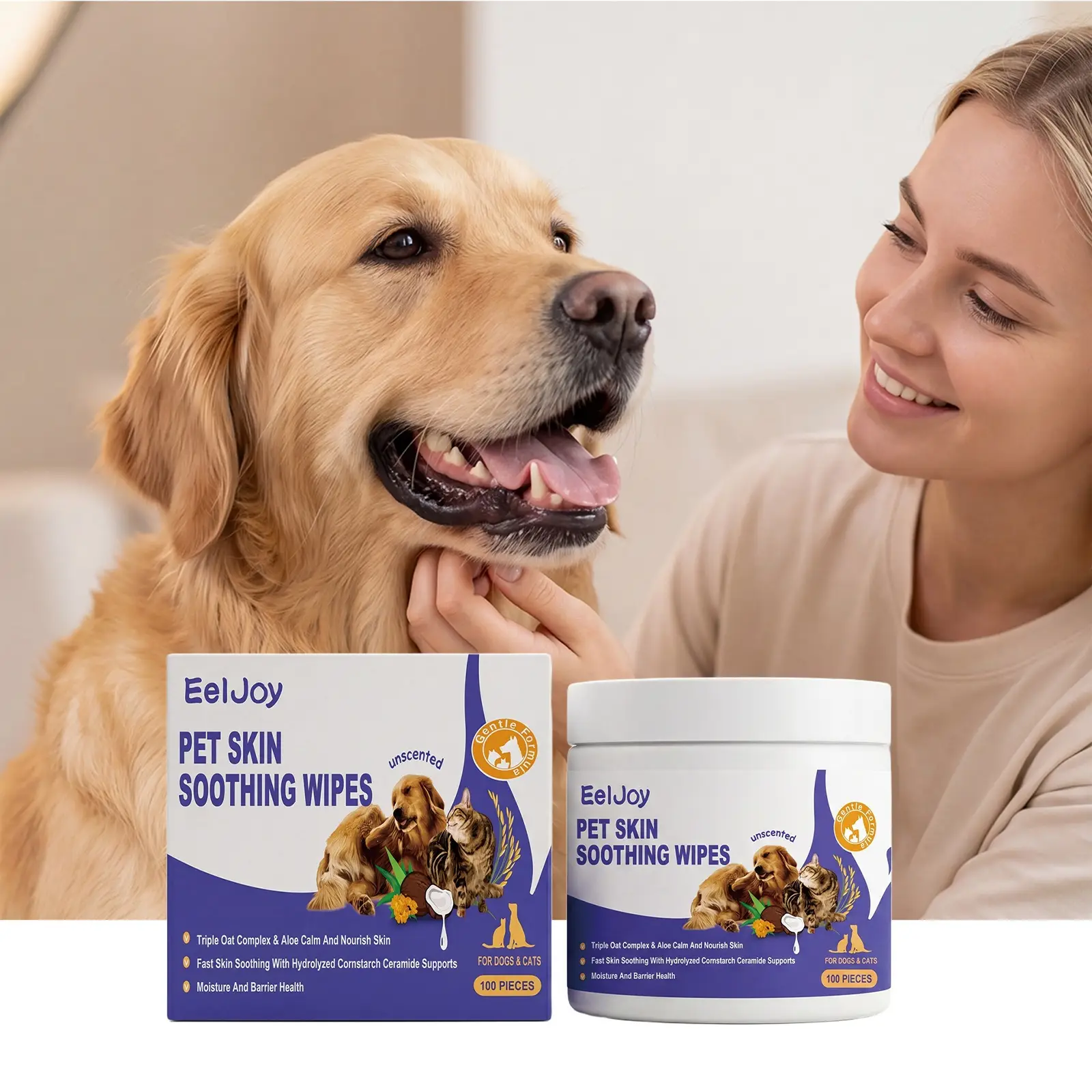 Pet Skin Soothing Wipes