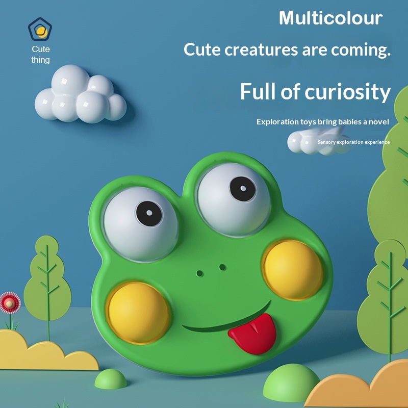 Cartoon-style Early-learning, Brain-training Colorful Hand-grab Board With Pressable Features For Children