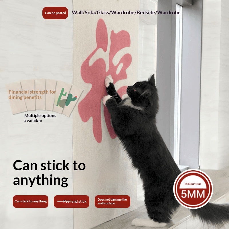 Multi-Functional Wall-Mounted Cat Climbing Scratching Post