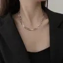 Hip-Hop Minimalist Titanium Steel Necklace For Women view 6