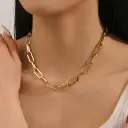 Hip-Hop Minimalist Titanium Steel Necklace For Women view 9