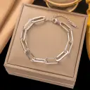Hip-Hop Minimalist Titanium Steel Necklace For Women view 12