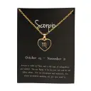 New European And American style Twelve sign Color glazed Pendant Alloy Necklace view 14