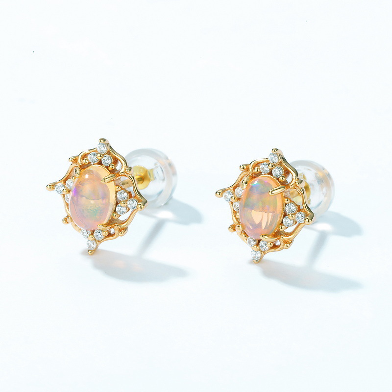 Exquisite Court-style Stud Earrings S925 Silver