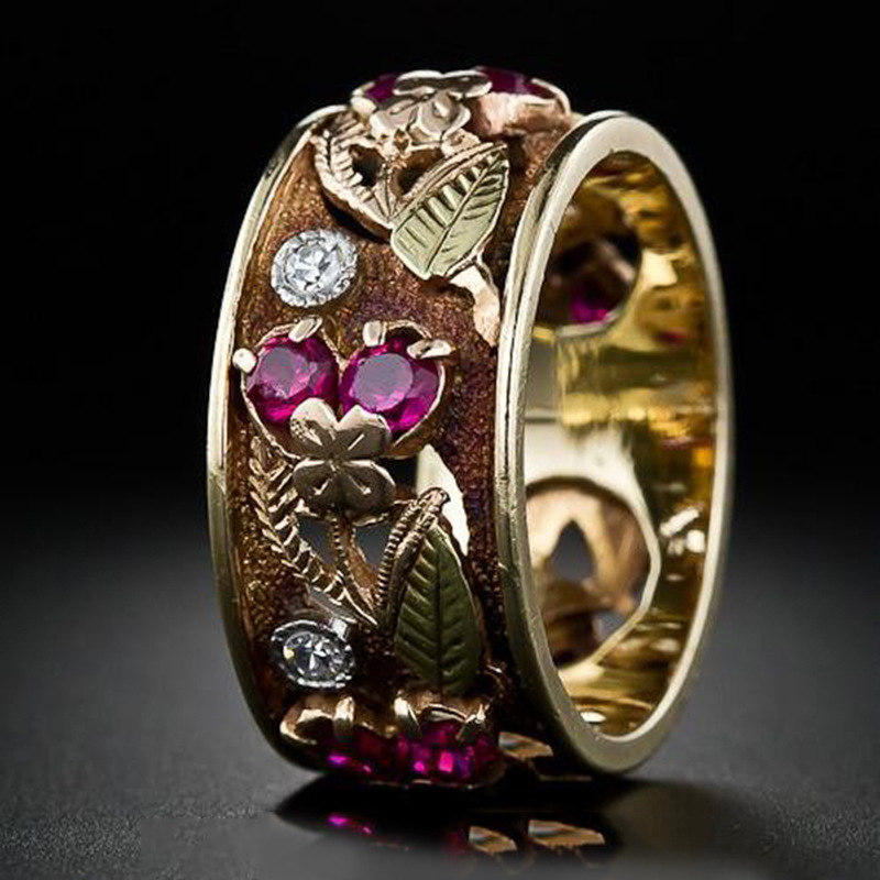 Vintage Colorful Gemstone Ring For Women