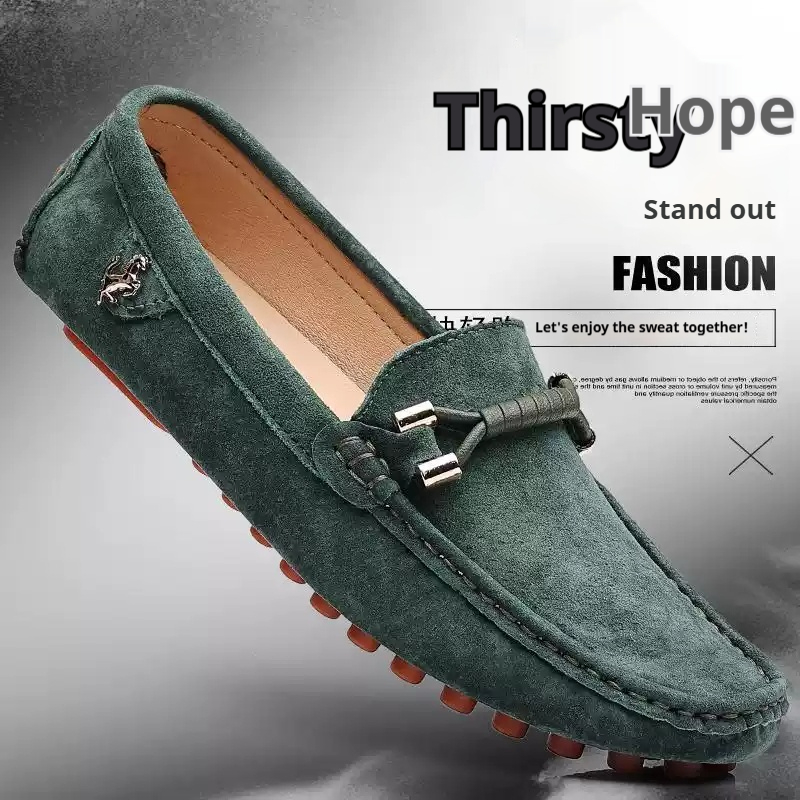 Mens Casual Soft-soled Suede Matte Leather Shoes