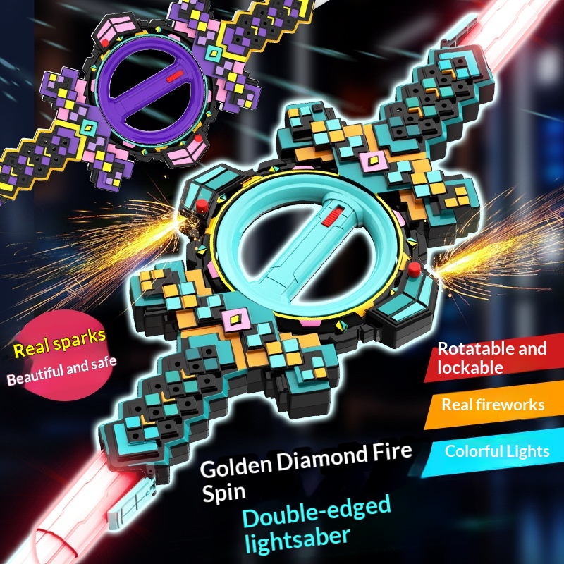 Sparkling Fireblade Dual-Edged Spinning Retractable Toy For Children — foto 6