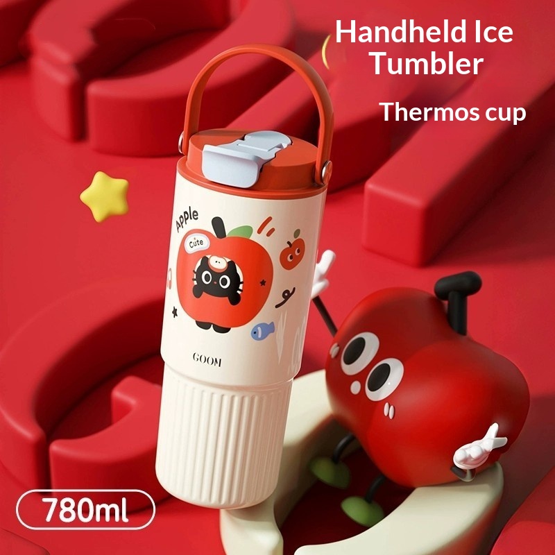Large-capacity Insulated Straw Water Bottle