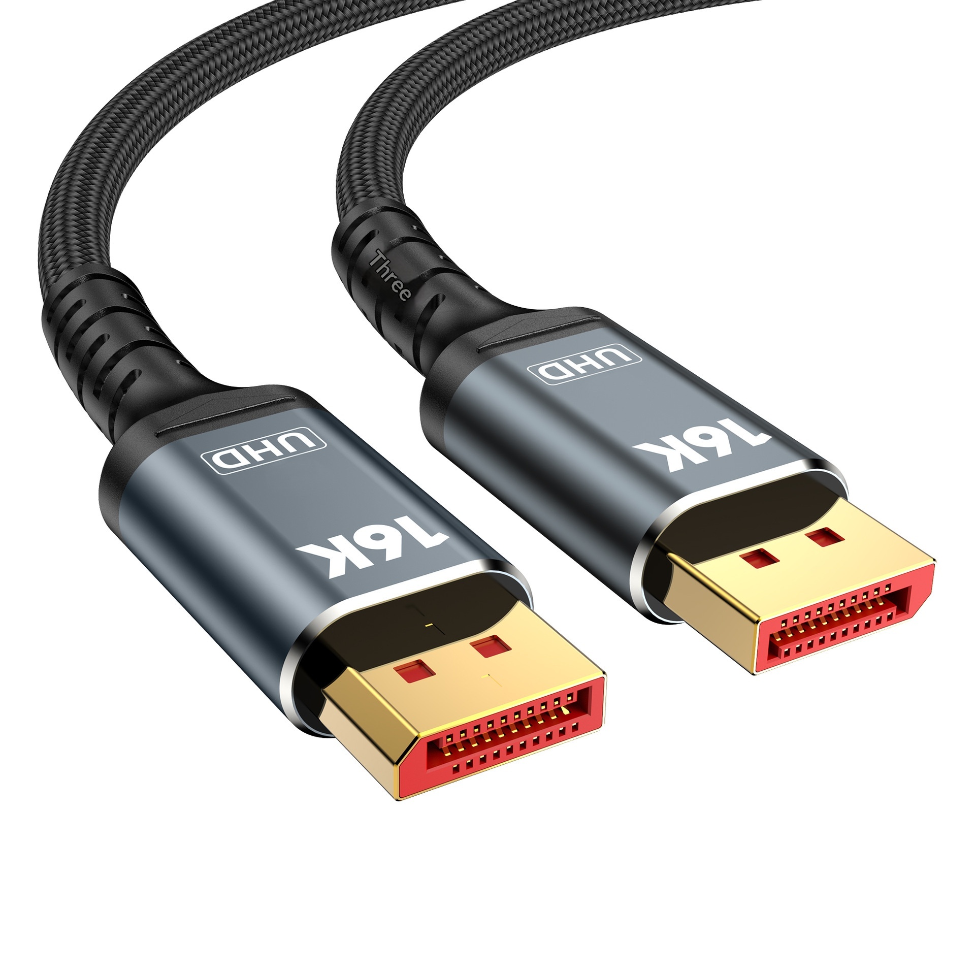 Woven Mesh Data And Video Cable For Connecting Graphics Cards To Computer Monitors