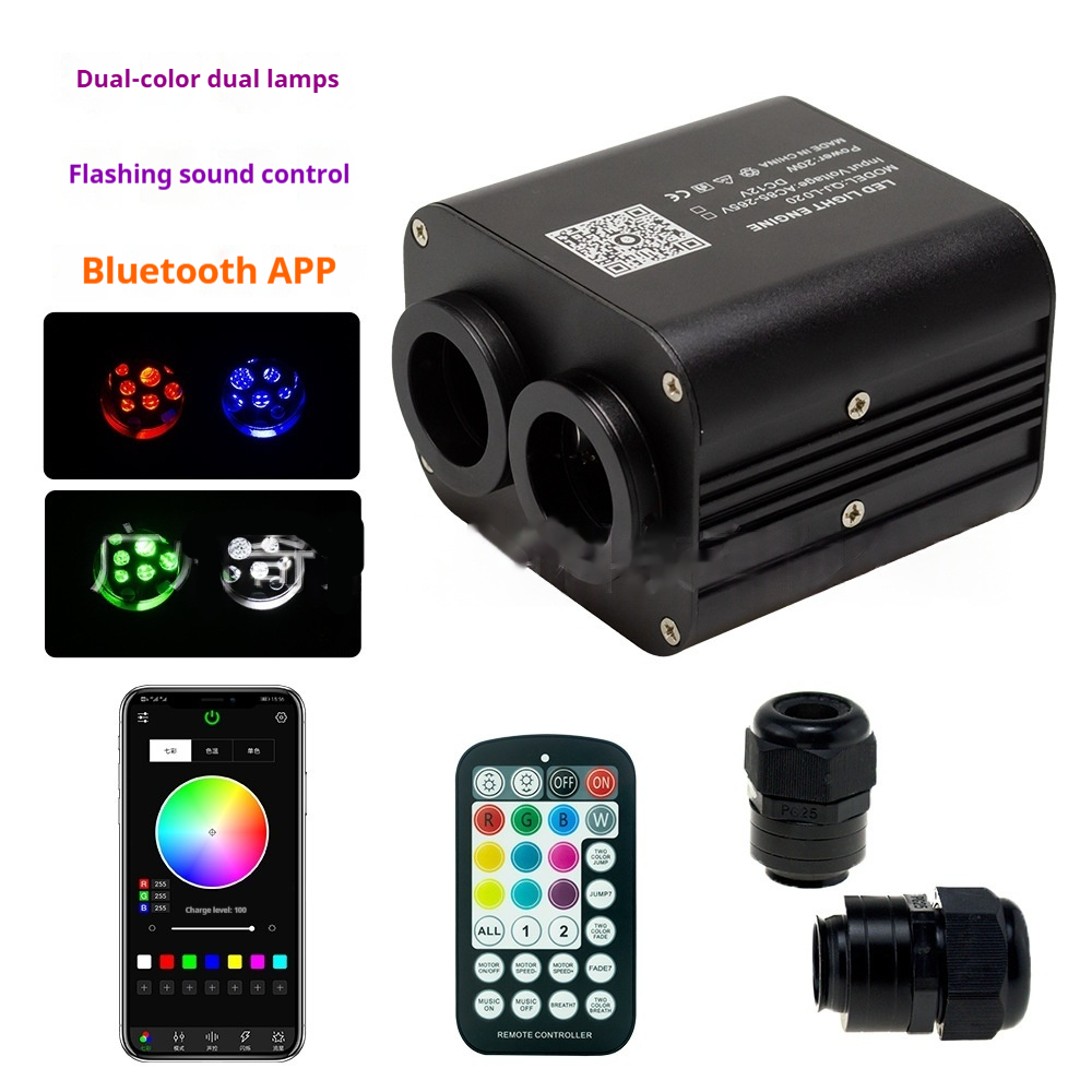 Dual-color Dual-lamp 20W Roof Light With Bluetooth App Control And Flashing Mode