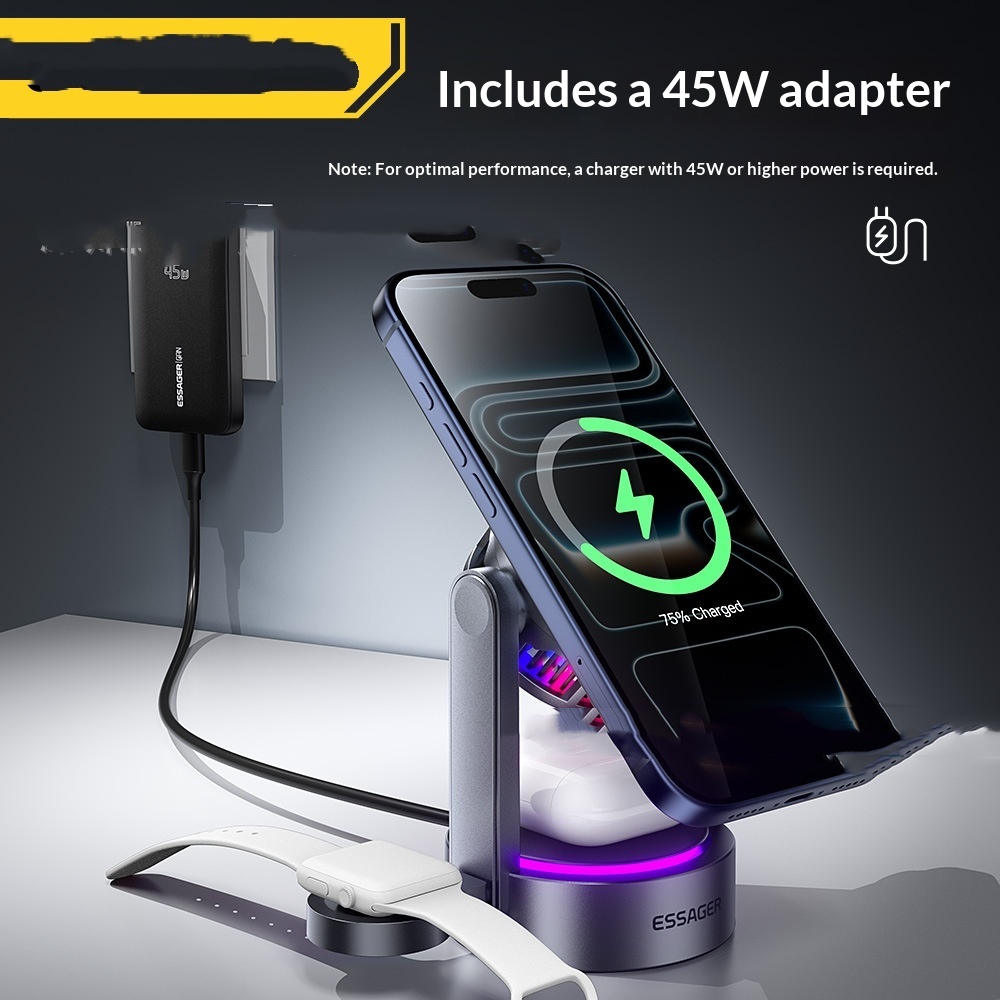 ESSAGER Constellation Qi22 Three-in-One Magnetic Wireless Charger 2