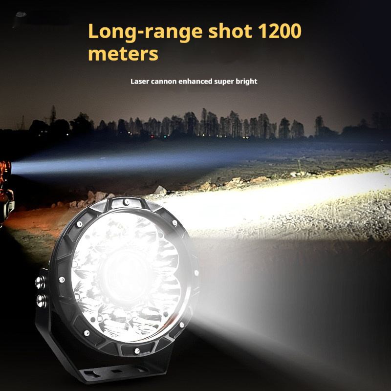 Car Spotlights High Beams Off Road Vehicle A Pillar Roof Mounted LED Laser Lights