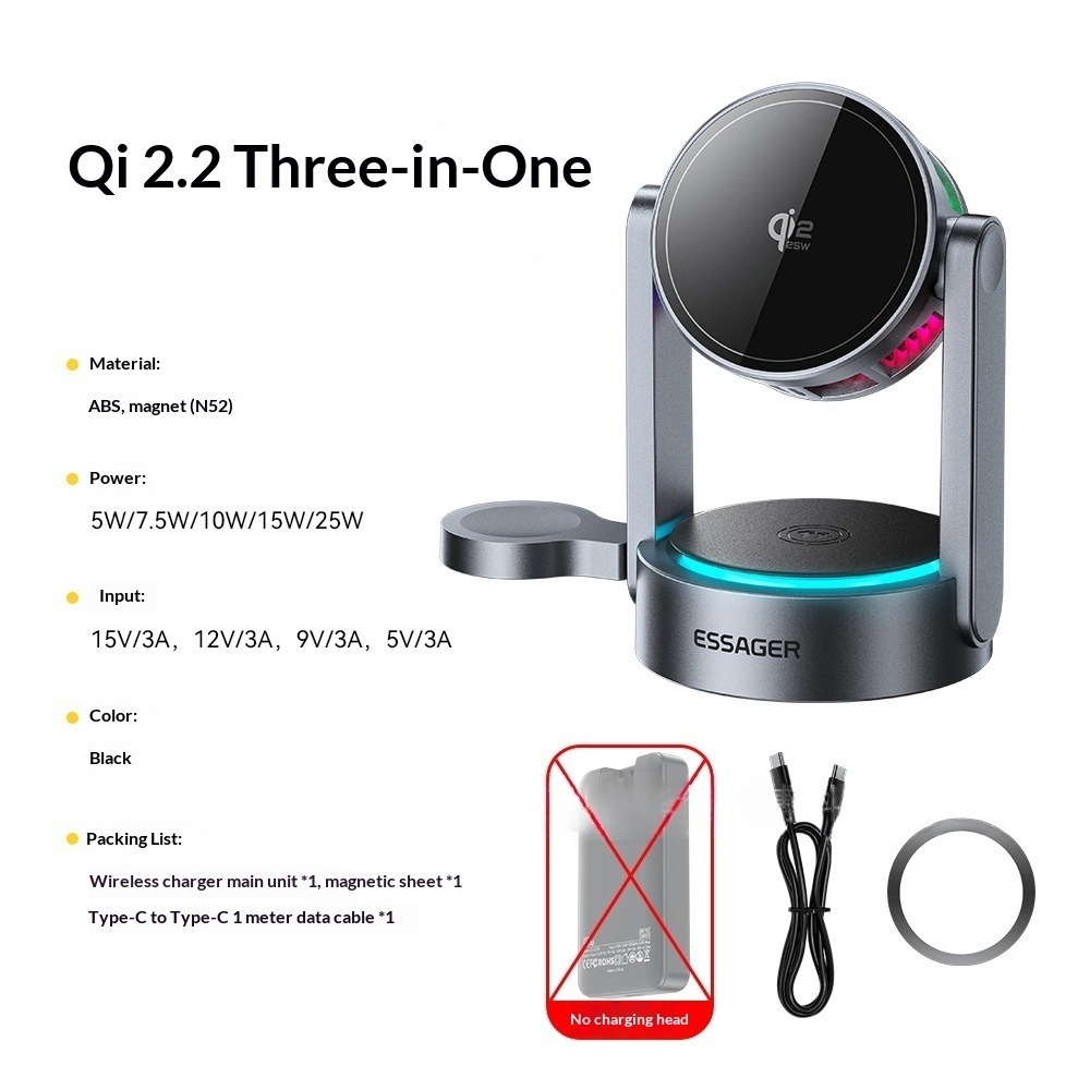 ESSAGER Constellation Qi22 Three-in-One Magnetic Wireless Charger 4