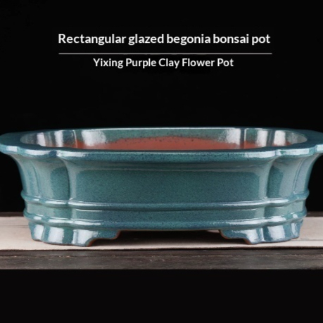 Purple Clay Flower Pot Rectangular Bonsai Special Pot Pottery